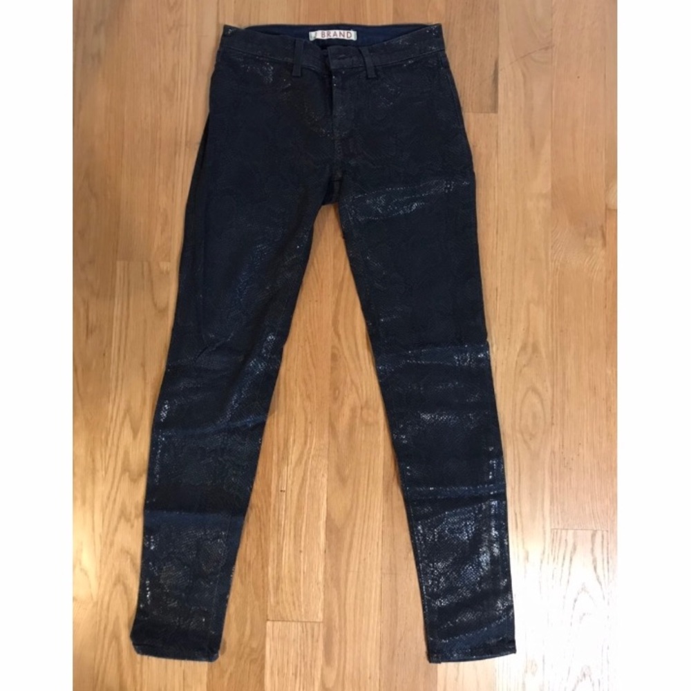 J Brand denim skinny pants with snake foil